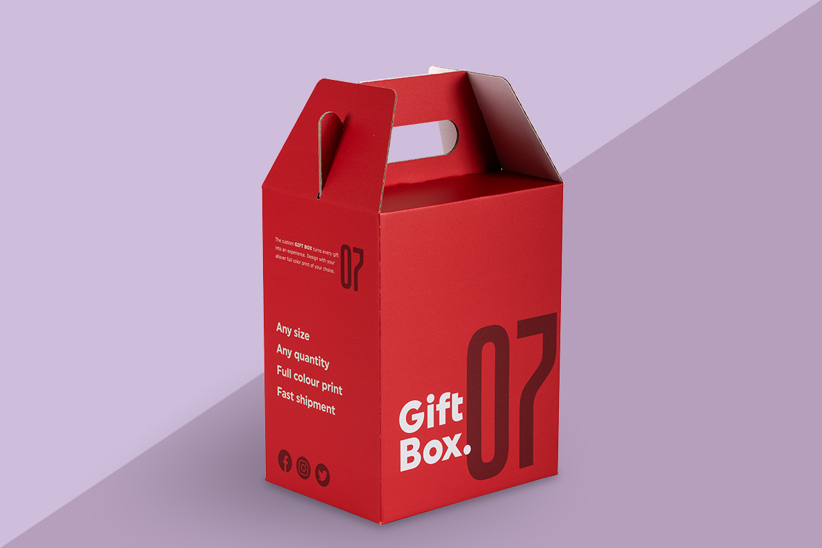 07 Giftbox mit Griff - fefco 0217
